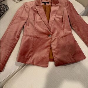 White House Black Market Rose Velvet Blazer